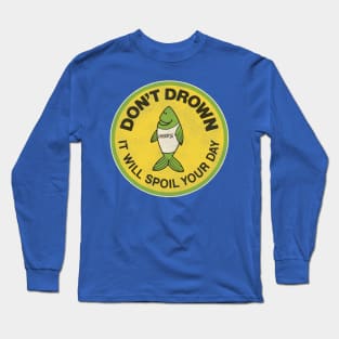 Vintage USACE Pittsburgh Freddie Says "Don't Drown" Long Sleeve T-Shirt